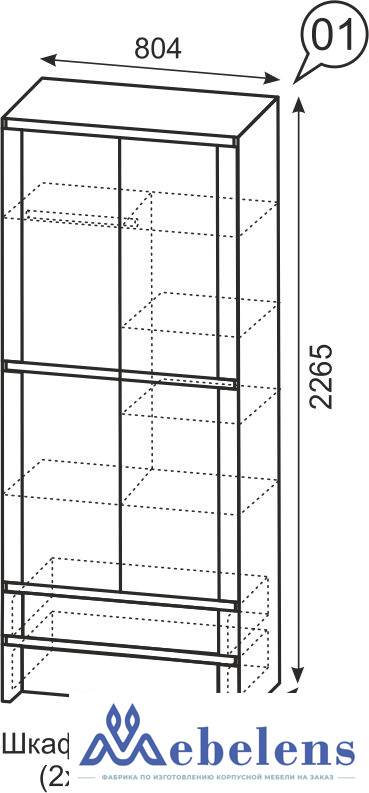 Шкаф для одежды 2-х дверный 1 Твист
